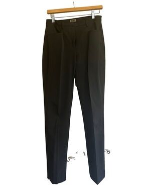 Vintage di Vita Black Tailored Equestrian Trousers  -  Y2K Frogmouth Pockets